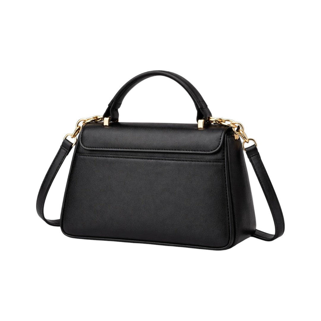 Elegant black Quilted Crossbody Bag with Chain Strap for Women